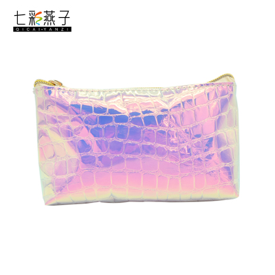 New laser discoloration small hand carry bag lady make up bag light waterproof manufacturer direct sale