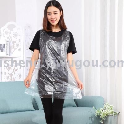 Disposable aprons PE plastic waterproof and thickened hotel hotpot restaurant to eat small lobster barbecue in the bib.