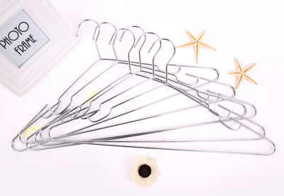 Factory Direct Sales Multi-Purpose Type Steel Wire Electroplating Clothes Hanger Direct Sales 6 Pack
