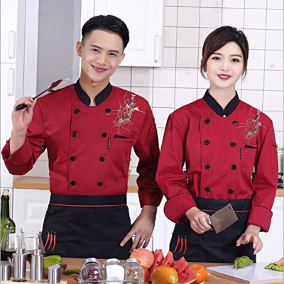 Zheng hao hotel supplies double-breasted chef clothes long sleeves short sleeves after kitchen openly manufacturers direct