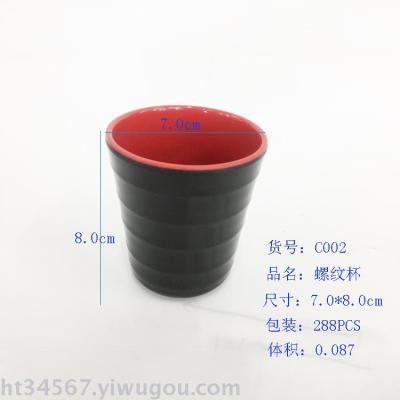 Manufacturer direct selling melamine red black cup imitation China cup.