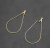 DIY accessories accessories copper pendant tag hanger ring nine - word earrings ring ring glass drop ring.