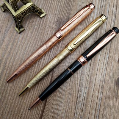 2018 new high-end rotary metal ballpoint pen autograph pen pearl pen various types of enterprise pens