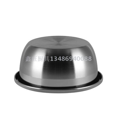 Stainless steel basin 1.8 ultra thick bright deepening and bowl beating egg basin soup basin baking basin