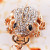 Gold toad car key ring lady bag pendant