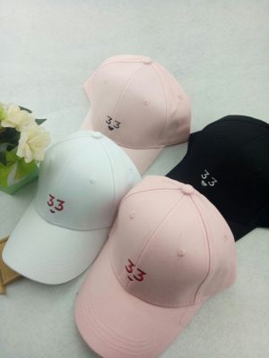 Korean edition cap embroidery 33 letters duck tongue cap summer sun shade leisure cap flat eaves hat lovers cap 100