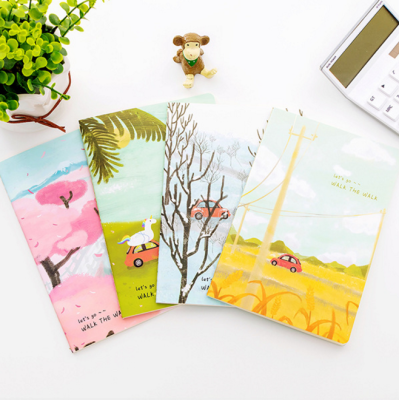 A5 small fresh notebook car line soft copy creative Korean stationery book for students with notepad