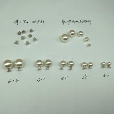 Abs imitation pearl beads with balodin shoes and hats series high-waisted beads manufacturers direct selling