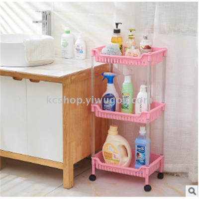 New bathroom storage frame, plastic pulley, three-story shelf.