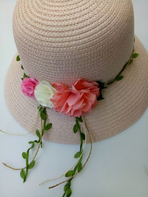 Flower big eaves straw hat beach summer 2018 lady Korean version of the new sunhat sunshade shade cap