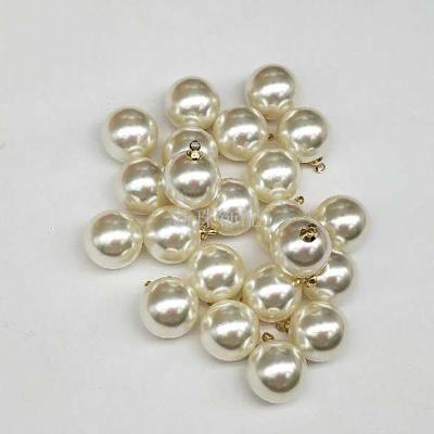 Abs imitation pearl adhesive hanging pearl non - hole straight hole half face pearl clothing shoes and hats with accessories