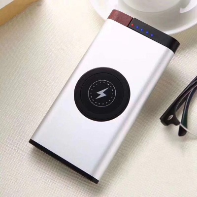 Jhl-wx014 new QI standard large capacity wireless charging aluminum alloy wireless charging mobile power.