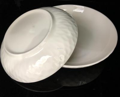 Golf specialty soup bowl plate embossed ceramic bowl plate