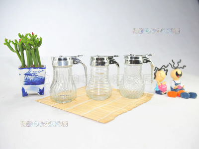 Manufacturer direct sale glass bottle sealed glass sealed pot oil pot seasoning bottle sugar pot