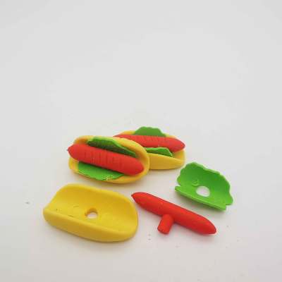 4 Pack Fast Food Series 3D erasers set