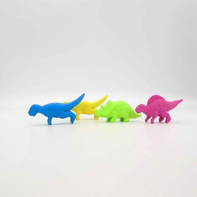 4 Pack dinosaur Series 3D erasers set