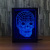 Skull head fashion creative 3D gift desk lamp bedside lamp led night lamp decoration atmosphere acrylic photo frame 013