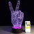 Cross-border e-commerce new products source creative gesture 3D visual stereo LDE lamp support trophy to customize