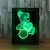 Corduroy 3d led creative light photo frame 3d lamp seven-color remote touch gift atmosphere lamp small night light