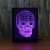 Skull head fashion creative 3D gift desk lamp bedside lamp led night lamp decoration atmosphere acrylic photo frame 013