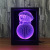 Snowman fashion creative 3D gift desk lamp bedside lamp led night lamp decoration atmosphere colorful photo frame lamp