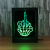 New middle finger 3d acrylic photo frame lamp 7color remote touch creative night light gift lamp 405