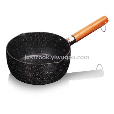 Japanese non - stick snow flat pot bubble - noodle pot cooking pot milk - pot non - stick induction cooker universal