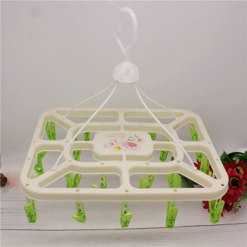 Baby clothes rack children's underwear multi-function plastic clip hook circular household windproof clothes rack