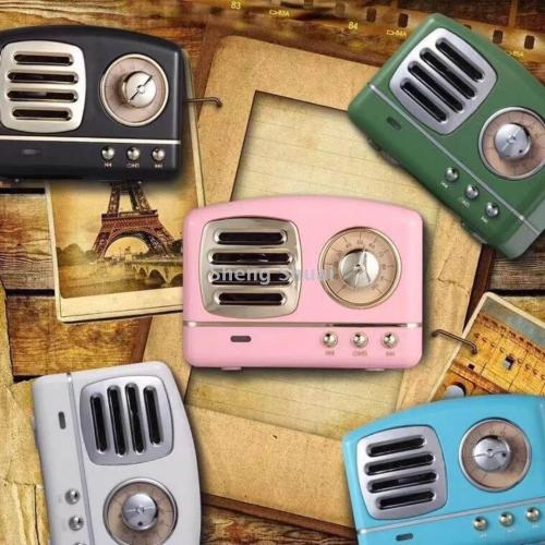 hm11 presley retro wireless bluetooth audio usb tf card portable speaker with radio function