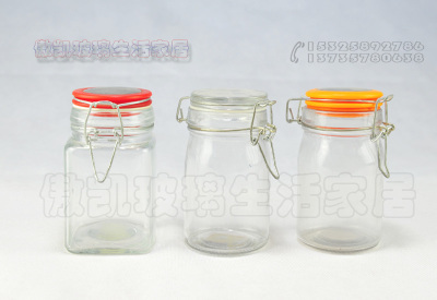 Household sealed glass jar storage jar caddy jar candy jar transparent storage jar