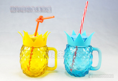 New creative heteromorphic fruit glass cup cactus cup pineapple cup