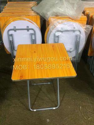 Manufacturer direct selling bright side folding table simple table table density plate round table