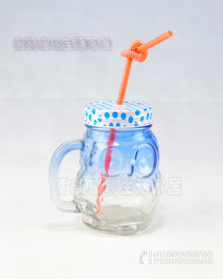 New creative alien fruit glass drink cup owl cup fox cup
