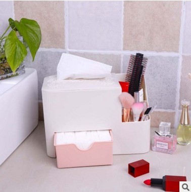 Large size paper towel storage box bedside table storage box cosmetics storage box bedside storage bag