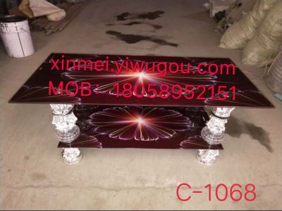 Foreign trade tempered glass rectangular glass table, tea table, living room furniture, table