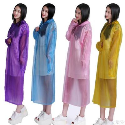 Manufacturer direct selling PVC raincoat non-disposable adult frosted raincoat four-fold button