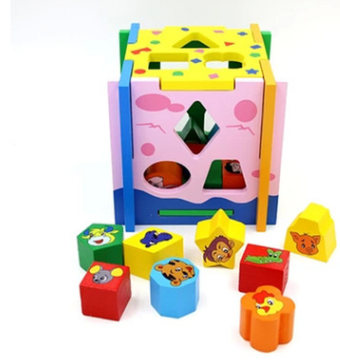 Multi-purpose shape intelligence box early education puzzle blocks