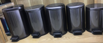 Tungsten steel pedal stainless steel trash bin plastic inner bucket handle trash can