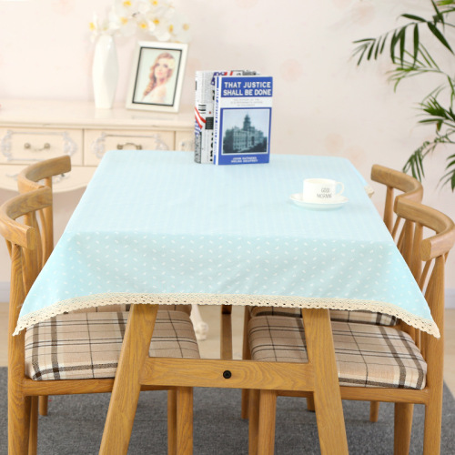 Factory Direct Linen Fabric Pastoral Cotton Linen Printed Cloth Small Fresh Floral Tablecloth Wholesale Customizable 
