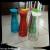 900ml large capacity red, yellow, green, blue and red transparent juice cups