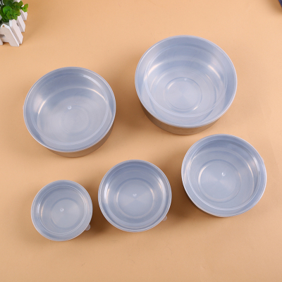 Household stainless steel round basin set of 5 dishes and dense eggs soup basin stainless steel bowl taste bucket basin