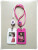 round Spiral Rope with Color Leather Card Holder Chest Card Lanyard Student Card