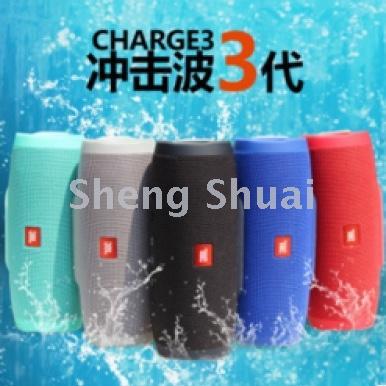 charge3 fabric waterproof bluetooth speaker double vibration film outdoor portable bluetooth audio