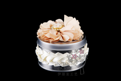 Wedding gift box wedding candy box lace flowers decorate candy box square cylindrical candy box