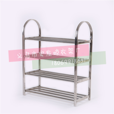 Shoe frame stainless steel 4 the layers multi - layer thickening dustproof simple household living room dormitory mini pa