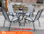 Outdoor Furniture Set Iron Table Chair Courtyard Piled High Chair Teslin Combination Popular Outdoor Table and Chair Set