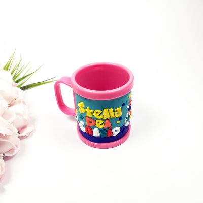 PVC flexible plastic mark cup dripping plastic cartoon cup customized