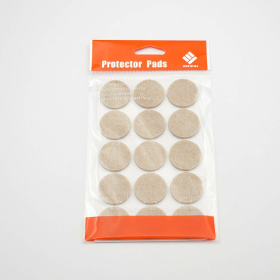 Beige, round and thickened felt furniture, 15pcs of foot pads, anti-skid, anti-noise, anti-scratch and anti-scratch