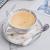 Simple ceramic gilt coffee cup and saucer set for afternoon tea set for bone China tea cup and saucer set