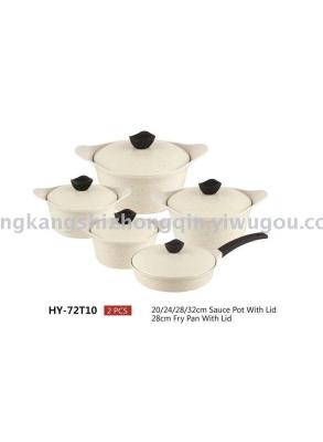 White ceramic soup pot 10pc